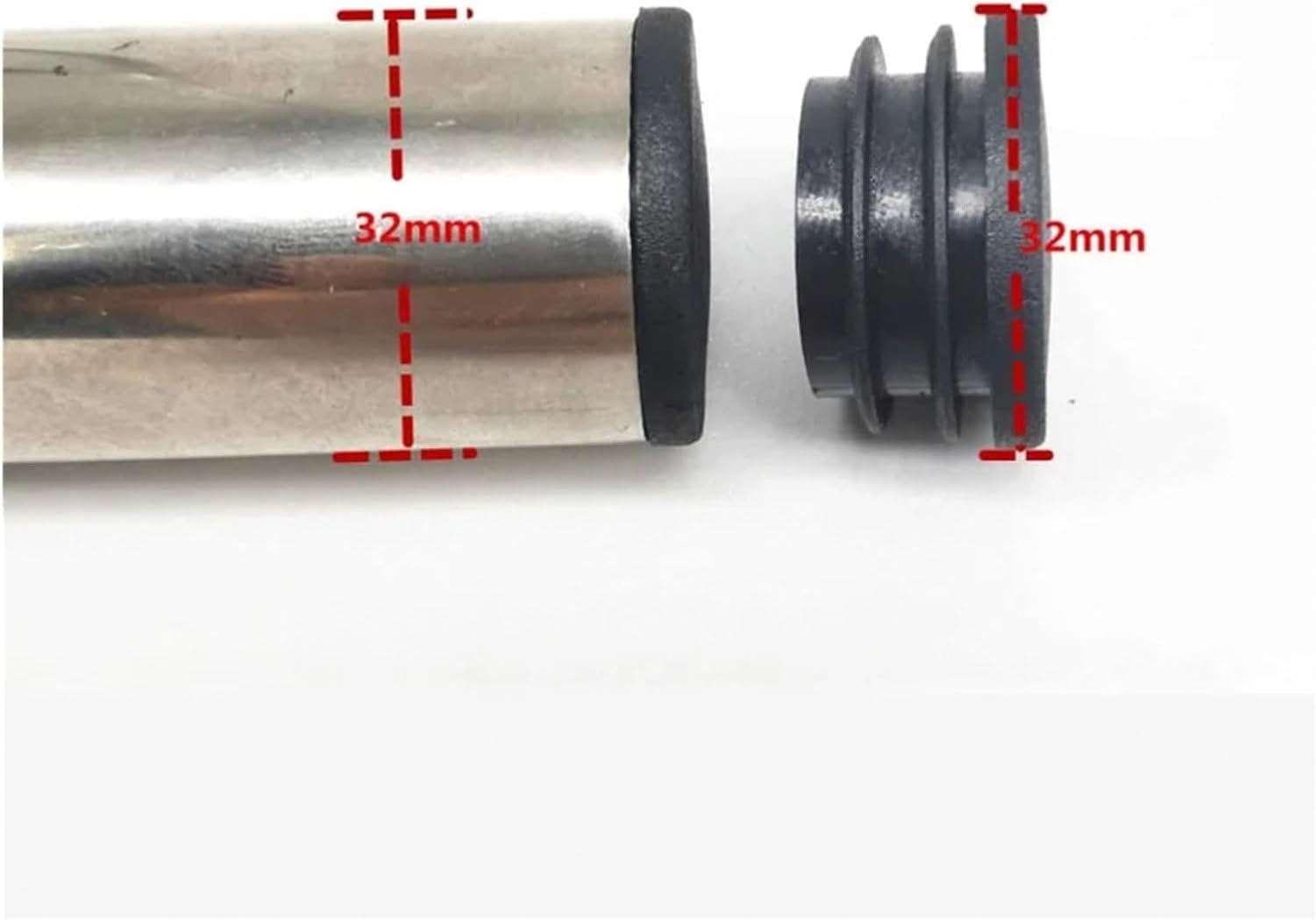 4 szt. czarne zatyczki do nóg rur i mebli, 90mm, 4PCS