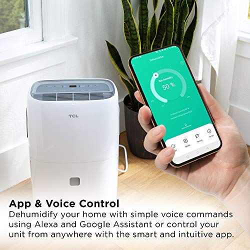 Tcl Home Smart 30 Pint Dehumidifier, 2,500 Sq. Ft, App & Voice Control, Set Up In Minutes, Easy Maintenance, Basements, Bedrooms #TOP3