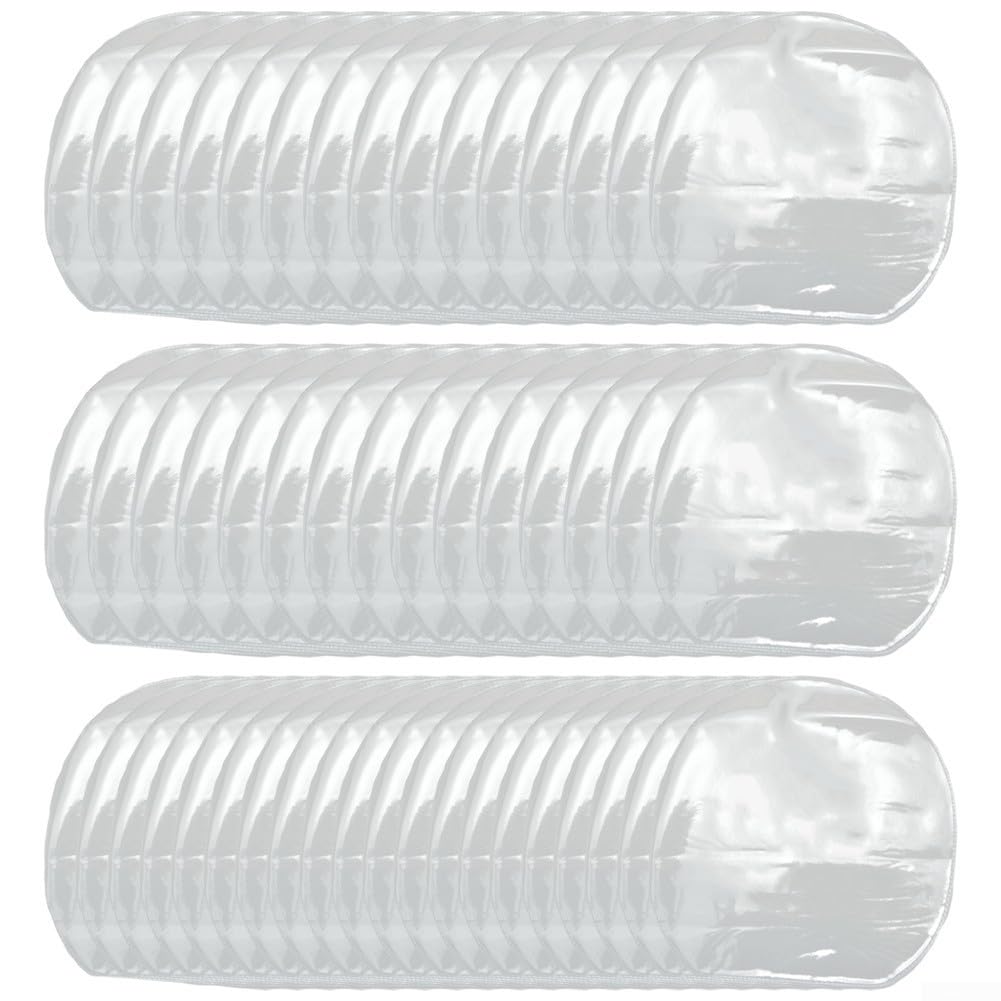 Film de protection en caoutchouc pour raquette de tennis de table – 50 housses transparentes en PVC pour raquette de ping-pong en caoutchouc 16,9 x 16,9 cm réutilisables pour une application