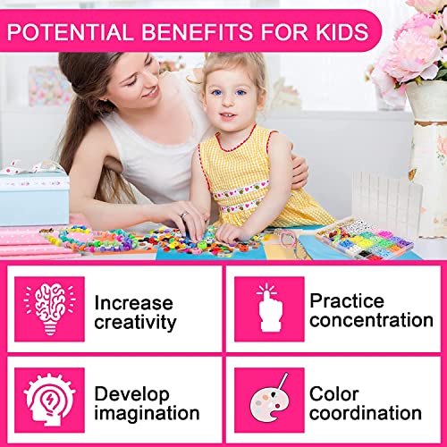 Uhibros 5800 Pcs Clay Beads For Bracelet Making Kit, Jewelry Making Kit For Girls 16 Color Polymer Heishi Beads Bracelets Making Kit Gifts For Girls With Smiley Face Letter Beads #TOP3