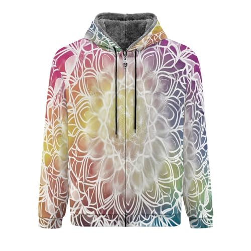 Manteau sweat-shirt pour homme à manches longues doublé polaire style décontracté