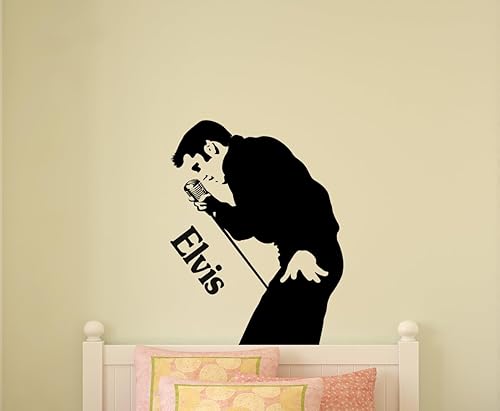 Elvis - Vinilo adhesivo para pared, diseño de The King, 28 x 36 pulgadas