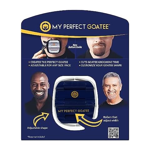 My Perfect Goatee® Shaving Template - Create a Perfectly Shaped Goatee Every Time - Adjustable Reduces Shaving Time - Shape Goatee and Circle Bead (Version 1.1) Cover