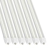 WAHADI 6 Pack 6FT T8 LED Tube Light Bulbs 40W 6000K Daylight with Ultra Bright Dual-Row LED, Single