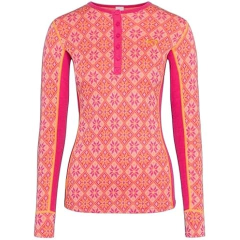 Kari Traa Rose Long Sleeve Women's Base Layer Top - 100% Merino Wool Fitted Knit Thermal Shirt, Berry, Small Cover