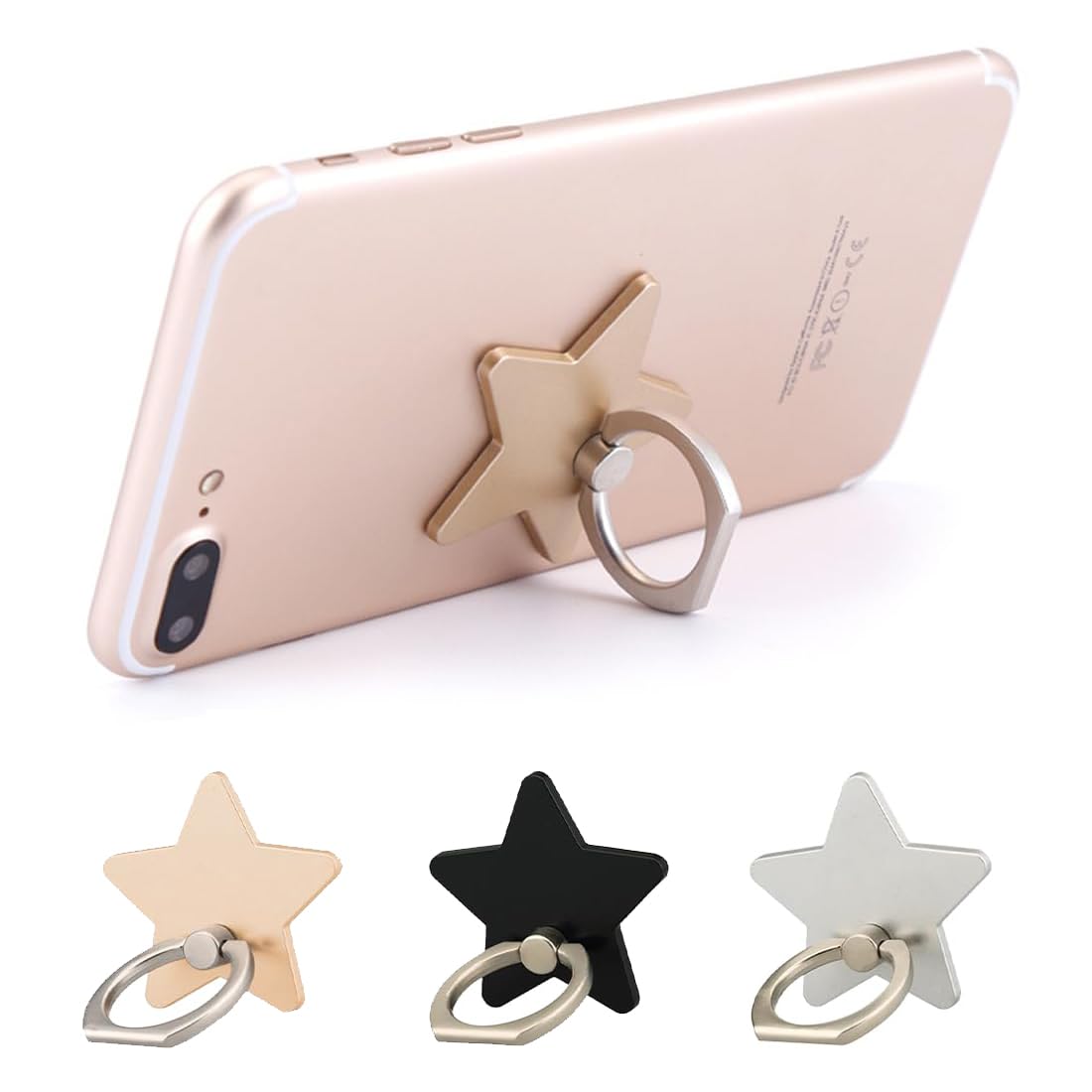 3Pcs Phone Holder for Hand, Phone Ring Grip, Phone Back Holder Grip, Star Mobile Hand Holder for Selfie, Video Calls, Online Classes-image-9
