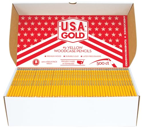Crayons graphites jaunes #2HB Cra-Z-Art USA Gold pour fournitures de rentrée scolaire