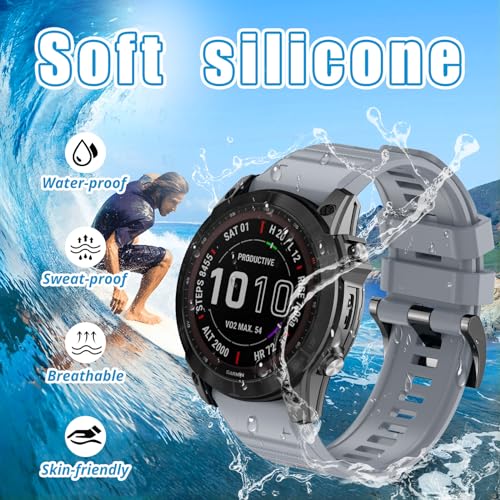 Correa deportiva de silicona 26mm compatible con Garmin miniatura 4