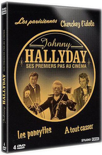 Johnny Hallyday - Ses premiers pas au cinéma : Les parisiennes / Cherchez l'idole / Les poneyttes / À tout casser - Coffret 4 DVD