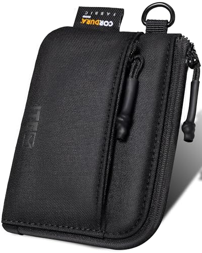 Coin Purse for Men, 500D CORDURA Slim Minimalist Wallet for Men, Small Coin Pouch Purse Change Holder with Zipper Pocket, Key Ring |Tactical Coin Bag