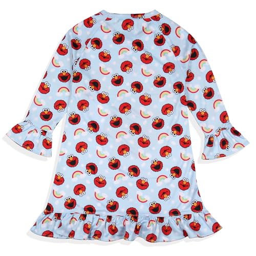 INTIMO Sesame Street Girls' Sweet Dreams Elmo Rainbow Sleep Pajama Dress Nightgown4