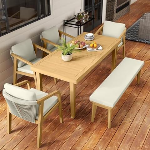 FansaFurn 6-Piece Patio Dining Set Cover