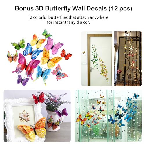 Disfraz mariposa para niñas 3-11 años con accesorios miniatura 7