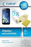 Ecultor I 6x Schutzfolie klar passend für Kazam Th&er 5.0 Folie Bildschirmschutzfolie