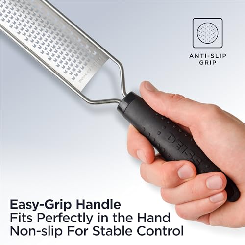 image for Deiss LUX Fine Grater & Lemon Zester, Parmesan Cheese Grater Handheld 