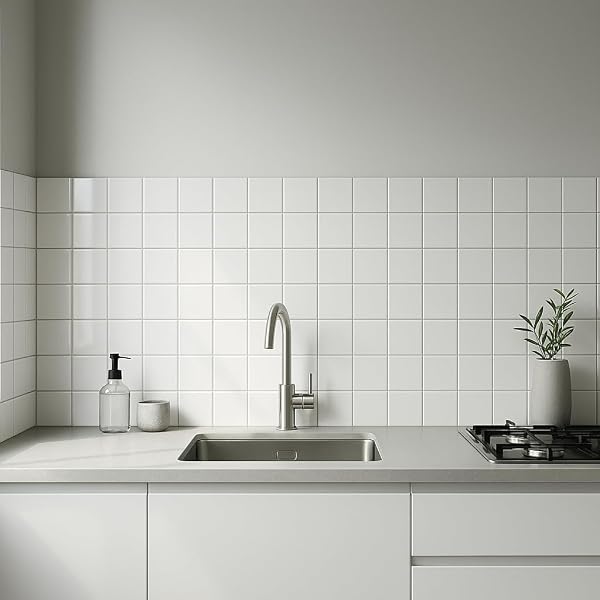 Azulejo de cerámica monocción Blanco brillo de 15x15 (BLANCO BRILLO) Precio por caja, 44 piezas, 1m2. - 3