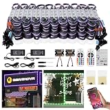 BEAMNOVA 80FT RGB LED Strip Lights Kit, 8 * Light Modules, 120V to 12V Transformer, Remote & Bluetooth App Control, Parallel-Control Design, IP65 Waterproof, Adhesive Commercial Storefront Light,