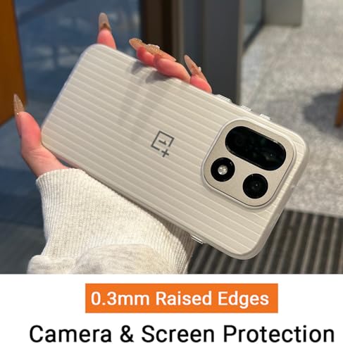 Image of Kapa Wave Frosted Grip Back Cover for OnePlus 15 | Ultra Slim [with Metal Buttons] Matte Finish Back Case (White)