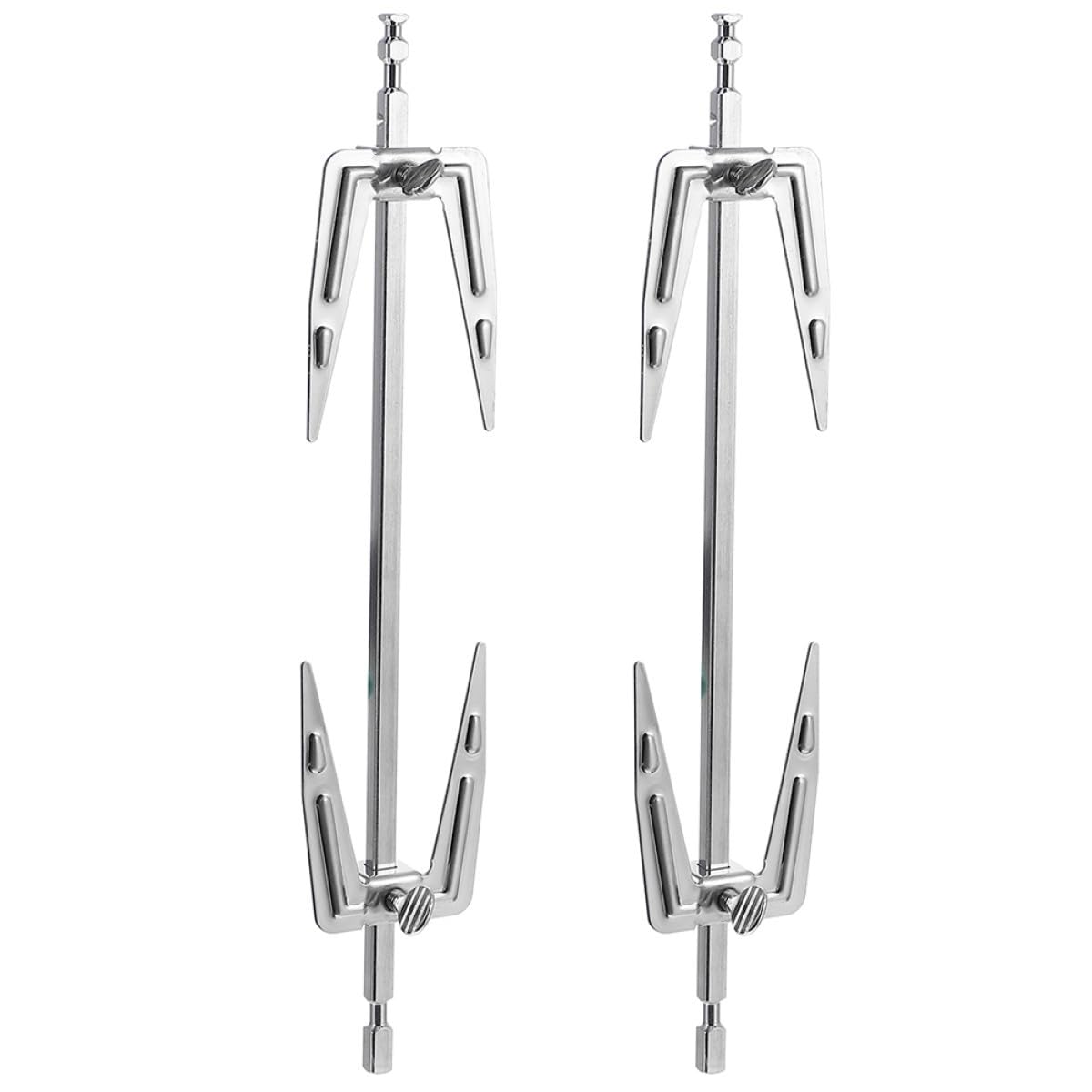 Tenedores giratorios de acero inoxidable de 25 cm para evitar asados secos