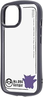 レイ・アウト iPhone 15 14 13 用 ケース ポケットモンスター キャラクター Puffull 耐衝撃 バンパー ハイブリッド ゲンガー シルエット RC-PP51CMD2B/PK69