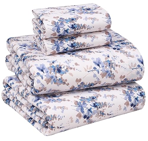 RUVANTI Queen Cotton Percale Bed Linen Set Soft Breathable - Deep Pocket 4Pcs Maple
