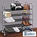 Halter 5 Tier Shoe Rack Organizer, Space Saving, Easy Storage Shoe Organizer Stand for Closets, Entryways and Bedrooms- Black