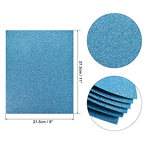 Goma EVA azul de 2 mm con purpurina para manualidades infantiles sin desorden de brillo 3