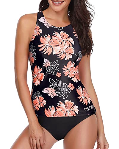 Image of Holipick Tankini Swimsuits for Women Two Piece High Neck Bathing Suit