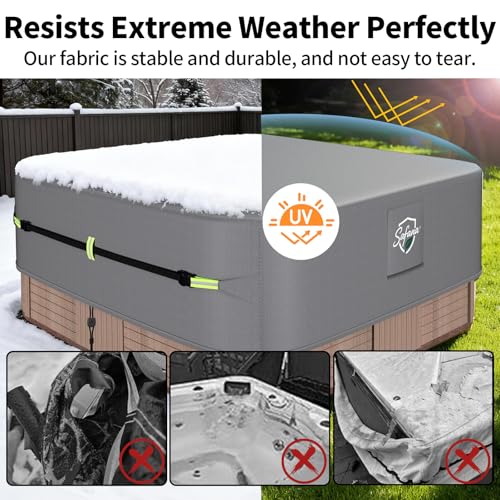 Protector para cubierta de jacuzzi Safana 93x93 cm gris miniatura 5
