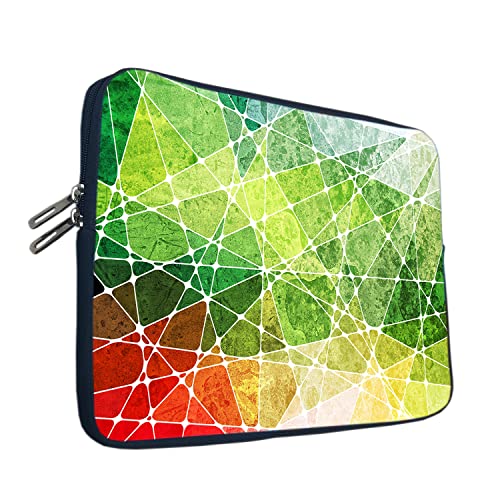 Image of Theskinmantra Green Lines Chain top Laptop Sleeve for Screen Size 15.6 inches Laptop /Notebook 15.6 / MacBook 15.4 / Chrombook 15.6.