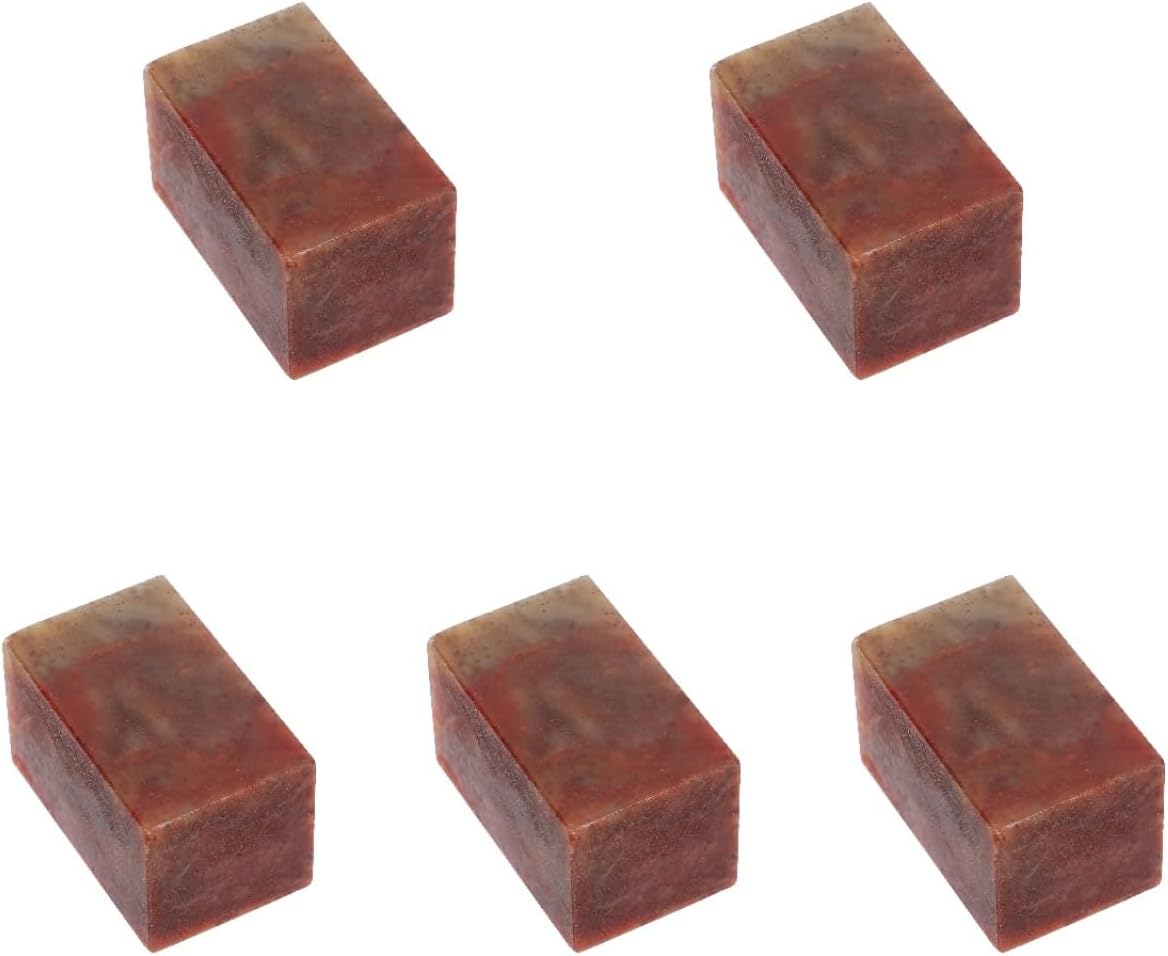 Lurrose 5Pcs Chinese Seal Stone Stamp Set DIY Name Stamp Carving Kit for Calligraphy Scrapbooking Ink Art Crafts 1.57X4.92X0.98In