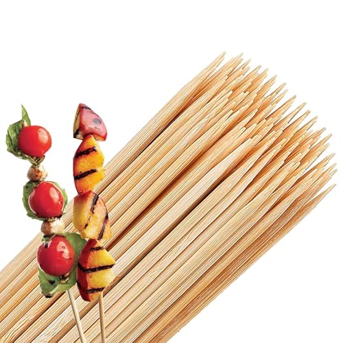 240 Bamboo Kebab Skewers, 30cm Biodegradable Wooden BBQ Sticks for Meat, Vegetables, Fruit, Sweets, Candy Floss and Platters