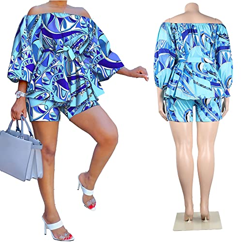 Image of Jigfar Womens Sexy 2 Piece Outfit Floral Print Jumpsuit Clubwear Summer Romper