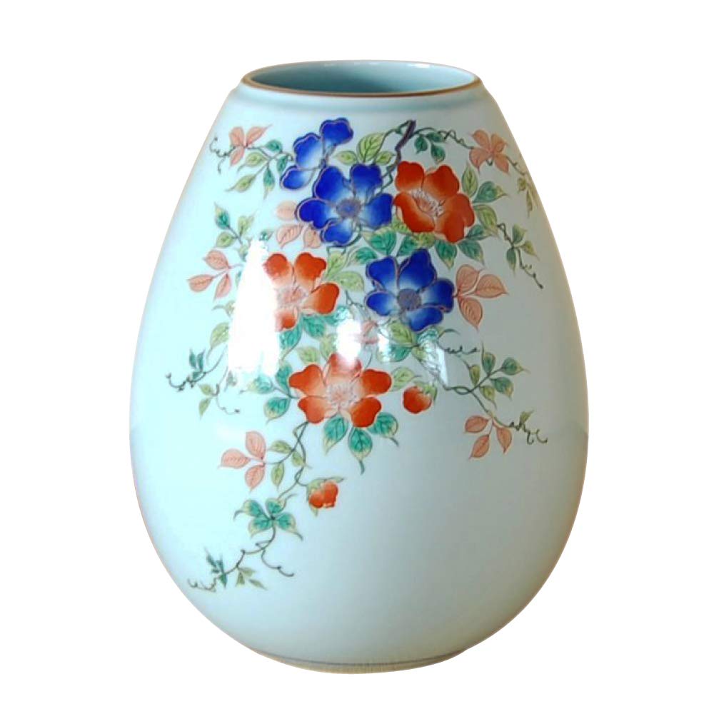 Amazon.co.jp: 花瓶 有田焼 陶器 伝統工芸品 日本製 染錦ばら 径19cm