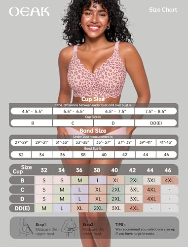 Image of OEAK Women Value Series Jelly Bras Wireless Pushup Convertible Bra | Everyday Essentials,Comfortable Bralettes,No Underwire,Full Coverage,Support Lift,Tshirt,Soft,Seamless,Scalloped