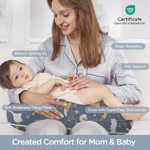 Image of Plushii Nursing Pillow for Breastfeeding,Feeding Pillow and Removable Cover