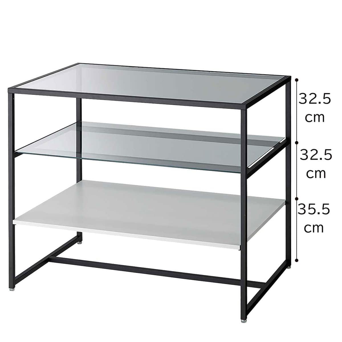 Amazon.co.jp: 61-798-10-1_2108-1274 3-tier table, black legs