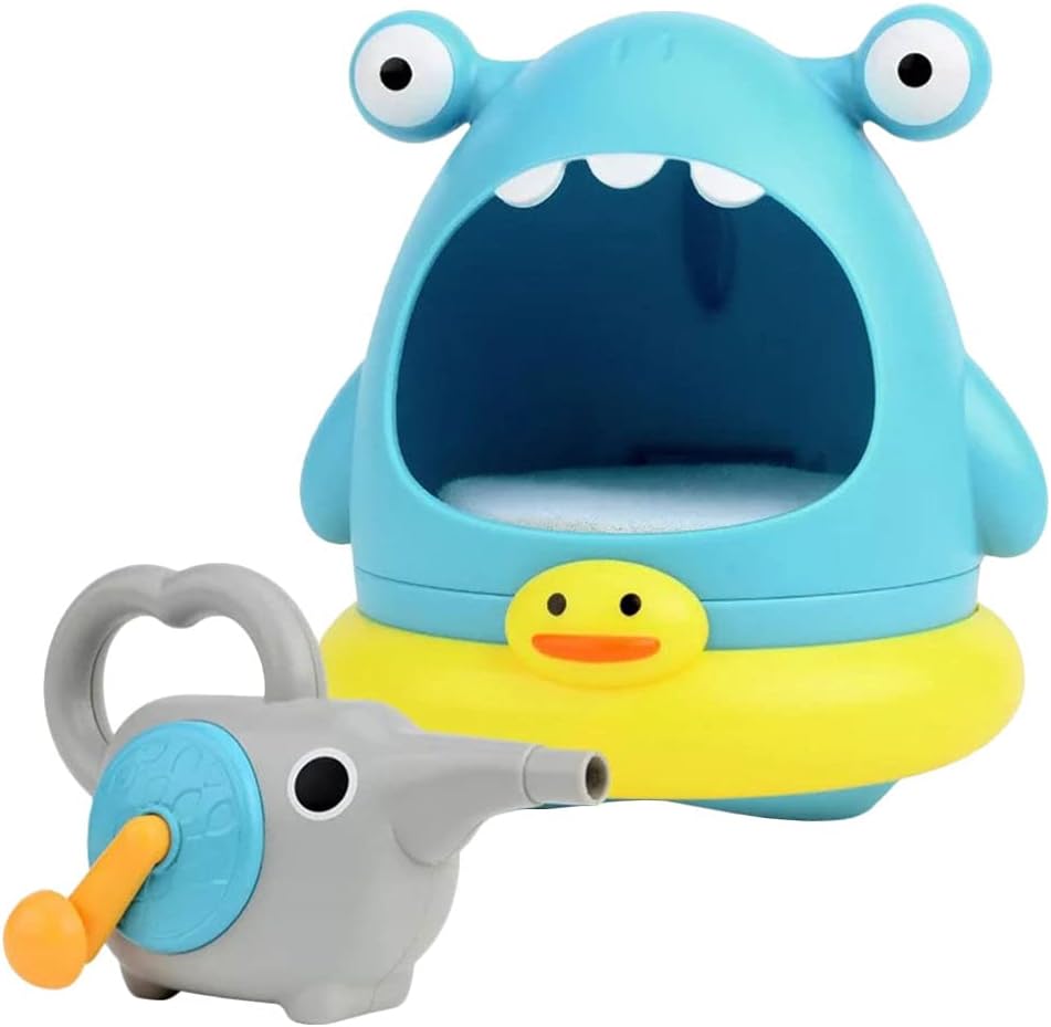 STOBOK 2Pcs Bubble Bathtub Toys, Cartoon Shark Bubble Bath