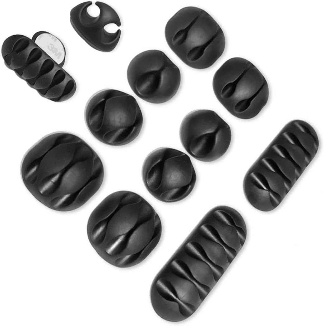 WHITEHEART 10 Pack Cable Clips, Cord Organizer, Cable