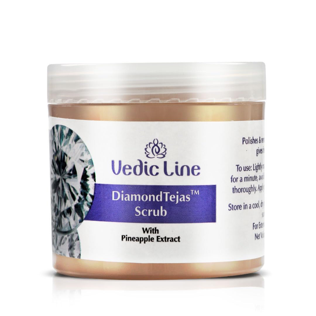 Vedicline Diamond Tejas Scrub, Eliminate Dirt & Impurities, Dead Skin With Diamond Bhasma And Mica For Soft Skin,100ml