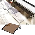 Front Door Canopy,Polycarbonate Roofing Sheets Outdoor Front Back Window Rain Snow Protection Shade Awning,Door Porch Canopy Garden Rain Shelter Sun Protection Canopies (80x400cm/31x157in)