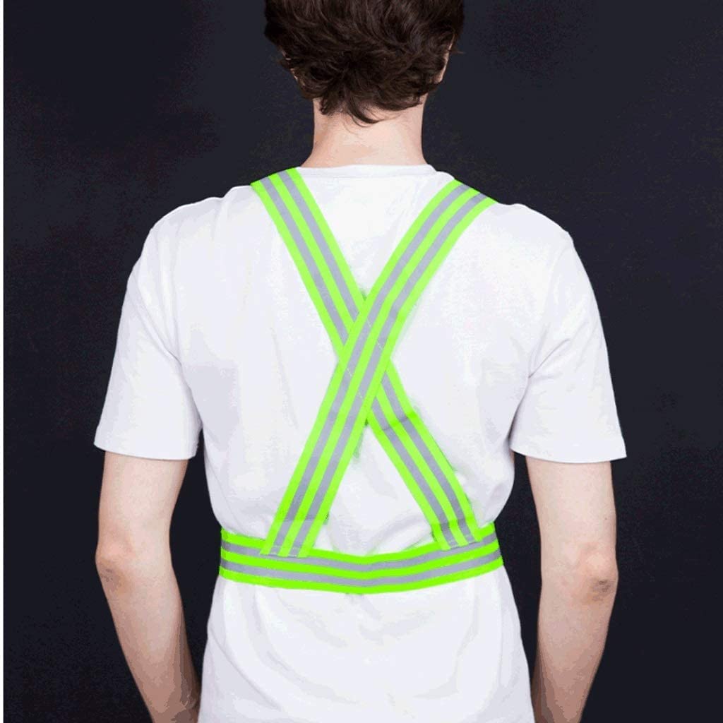 Giubbotti ad Alta visibilità, Gilet di Sicurezza, Gilet Elastico Riflettente, Gilet di Sicurezza Riflettente, Gilet Riflettenti per Ciclismo, Notte, attività all'aperto (Cintura XXL)