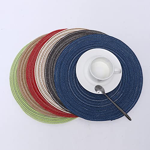 Sets de table ronds en coton tressé de haute qualité pour décoration de table moderne