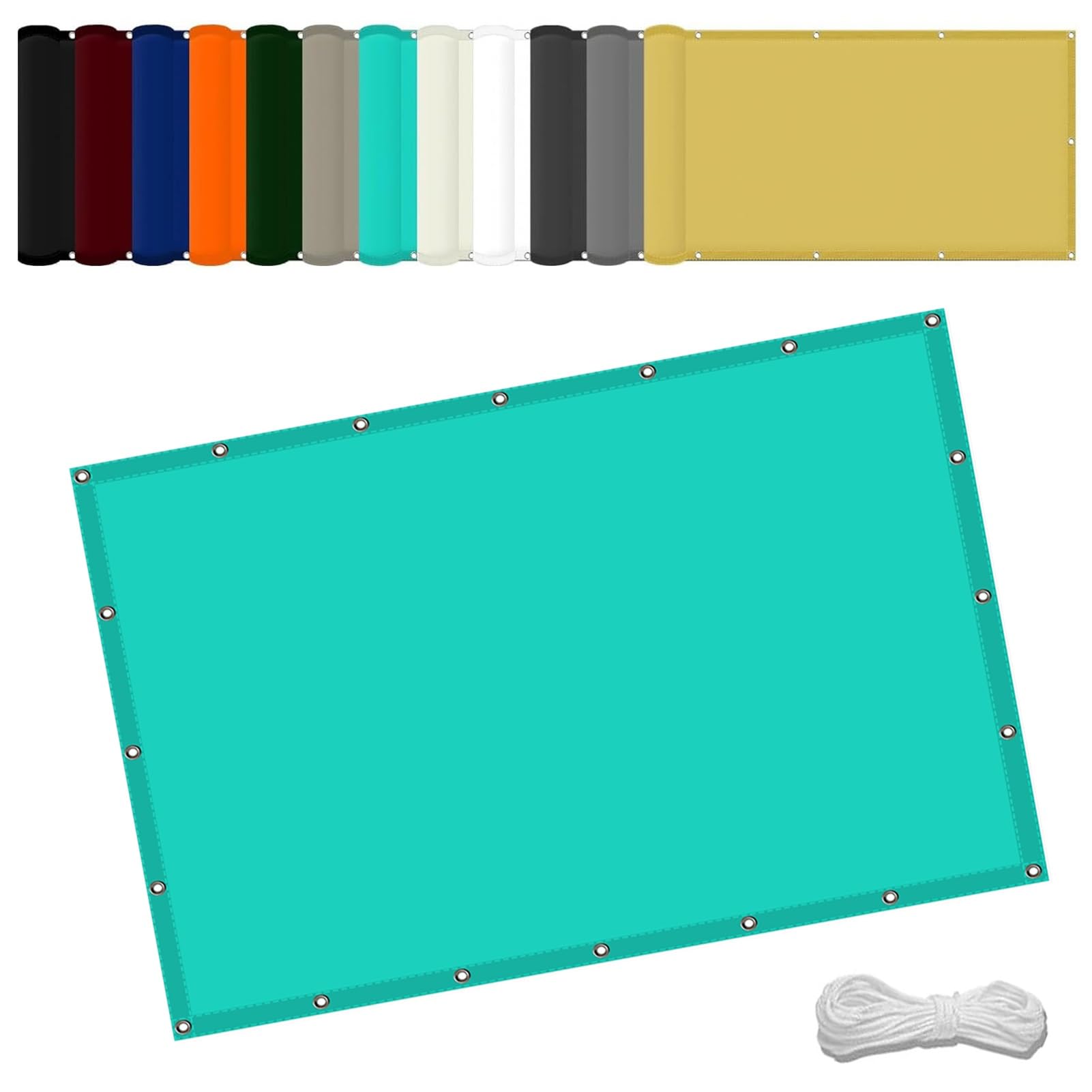 GLDYTVF Gazebo Replacement Cover 1.7x2.4m Waterproof Balcony Privacy Screen with Free Rope Block Weather Shade Cloth for Pool Terrace Greenhouse Sky Blue