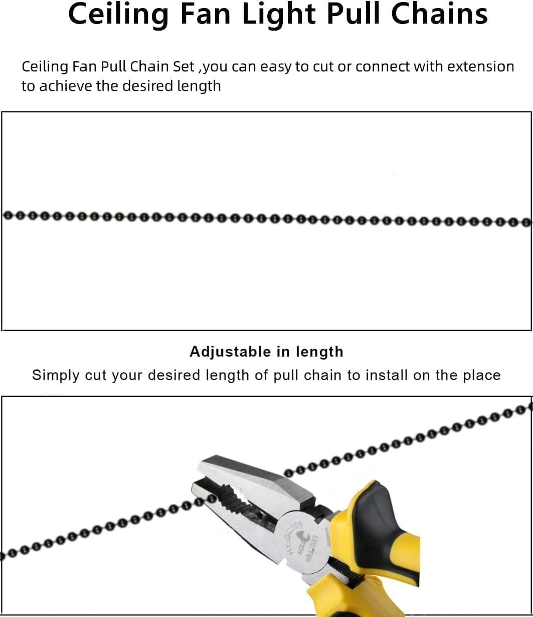Ceiling Fan Chain Pulls Black Wooden Pull Chain Extension 4 Pcs
