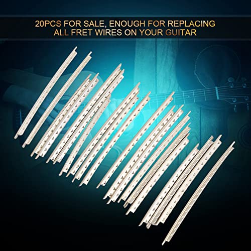 Guitar Fret Wires, 20Pcs Fingerboard Fretwire Set Accessory For Folk Guitars 2.0Mm #TOP5