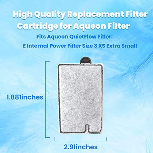 Mantamaze 4/6/15 Pack Extra Small Filter Cartridges For Aqueon Quietflow E Internal Power Filter Size 3 - Extra Small Replacement Filter Cartridges For Aqueon #TOP2