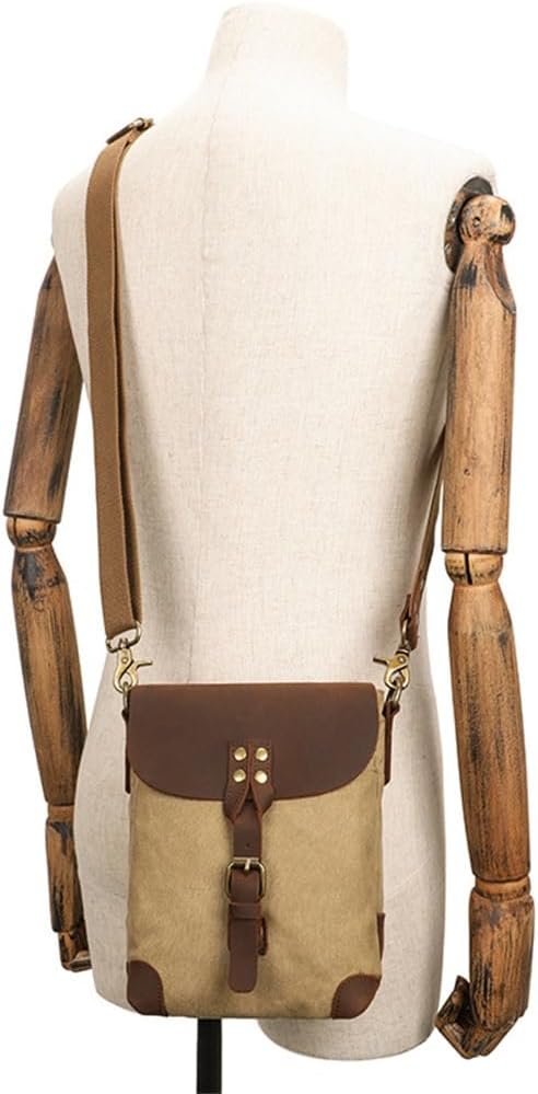 Men's Casual Canvas Satchel Single Shoulder Cross Bag Retro Outdoor Portable
