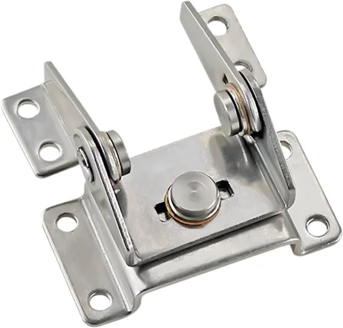 Dual Axis Torque Rotation Arbitrary Stop Damping Shaft Hinge Stainless Steel 1Pcs