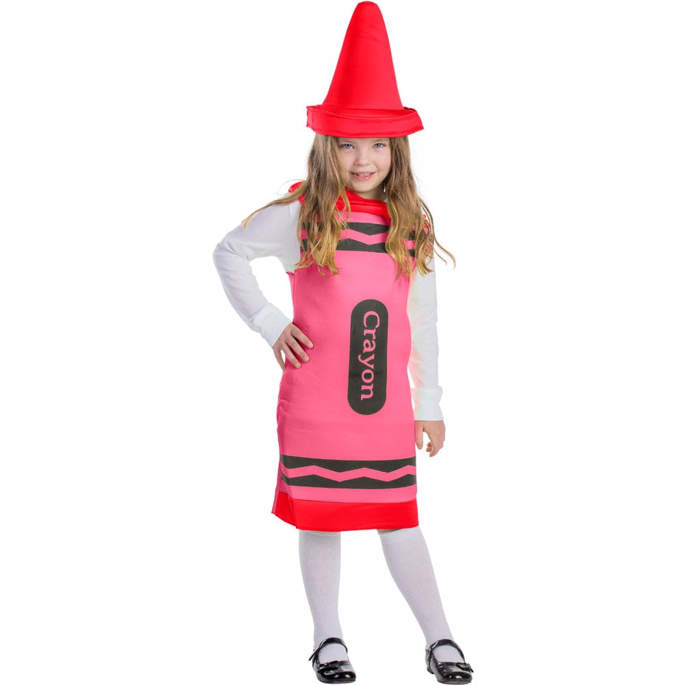 Dress Up America Kids Crayon Costume - Red Crayon Costume for Girls and Boys - Great Role Play Costume Set